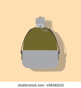 Water bottle icon, vector illustration design. Camp objects collection.