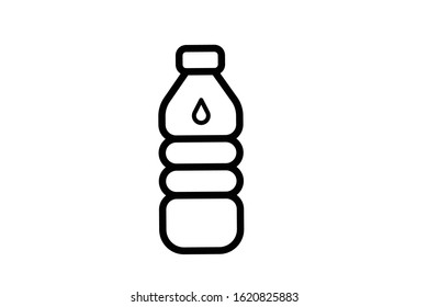 water bottle icon vector isolate