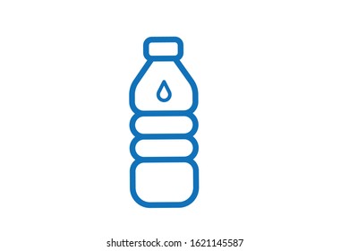 water bottle icon vector isolate blue color