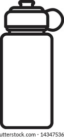 Water bottle icon, vector line illustration