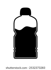 water bottle icon vector on white background. mineral water icon