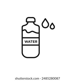 Icono de botella de agua Vector set colección para Web