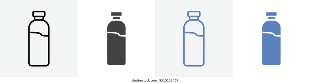 Botella de agua Icono Vector Set Uso para Web UI o App