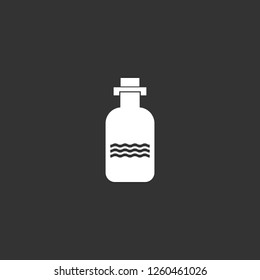 water bottle icon vector. water bottle sign on black background. water bottle icon for web and app