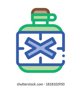 water bottle icon vector. water bottle sign. isolated contour symbol illustration