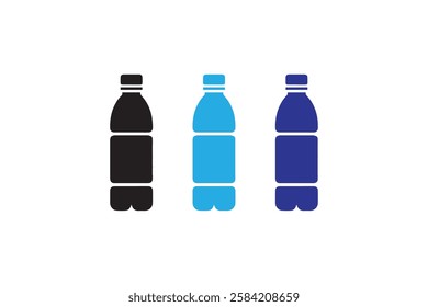 water bottle icon vector silhouette isolated in white background