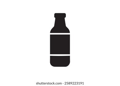 water bottle icon vector silhouette isolated in white background