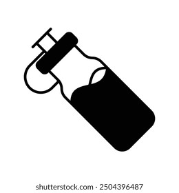water bottle icon with white background vector stock illustration