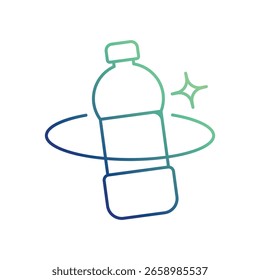 Water Bottle icon with white background vector stock illustration