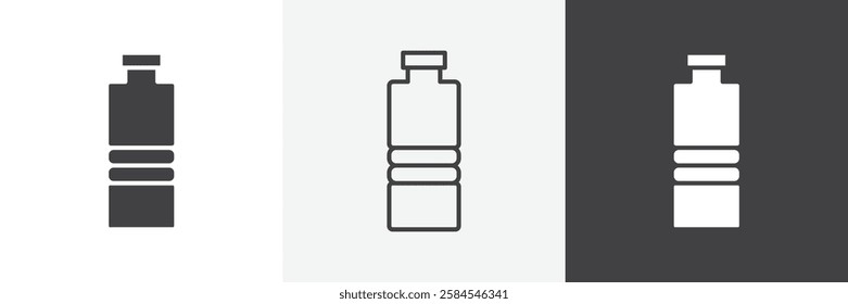 Water bottle icons graphics pack vectors.
