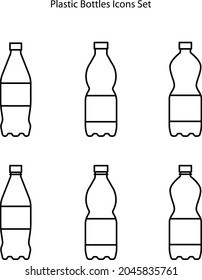 water bottle icons set isolated on white background. water bottle icon thin line outline linear water bottle symbol for logo, web, app, UI. water bottle icon simple sign.