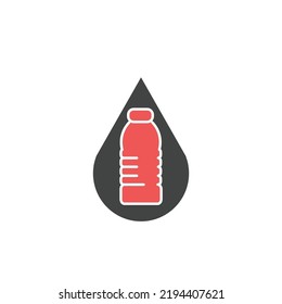 Water bottle icons  symbol vector elements for infographic web