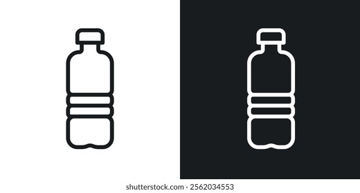 Water bottle icons. vector set in black colors