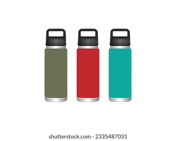 Water Bottle Illustration Design. Colorful Vector Design.