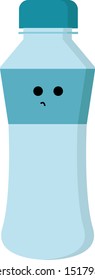 Water bottle, illustration, vector on white background.