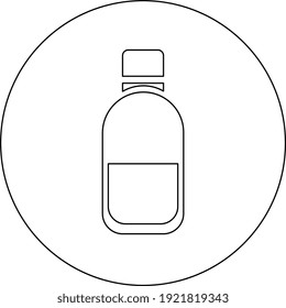 Botella de agua, ilustración, vector sobre fondo blanco.