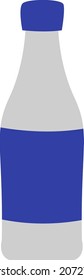 Water bottle, illustration, vector, on a white background.