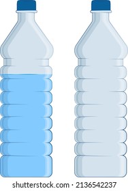 Water bottle, illustration, vector on a white background.