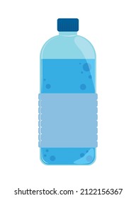 icono plano aislado con botella de agua