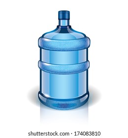 Water bottle isolated on white photo-realistic vector illustration