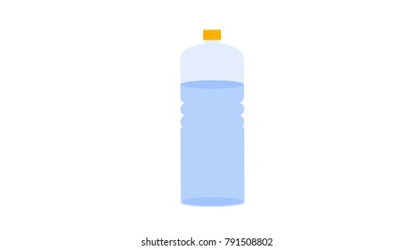 Water bottle isolated vector illustration