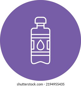 Imagen vectorial del icono de la línea de la botella de agua. También se puede usar para aplicaciones web, aplicaciones móviles y medios impresos.