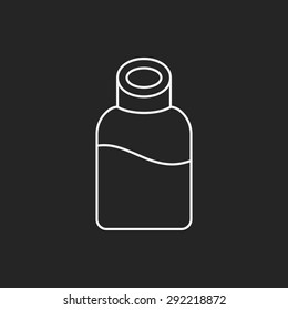 water bottle line icon