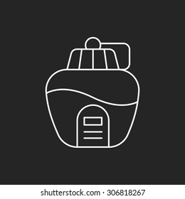 water bottle line icon
