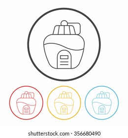 water bottle line icon