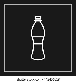 water bottle line icon
