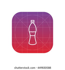 water bottle line icon