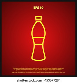 water bottle line icon