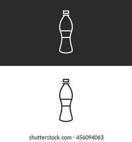water bottle line icon