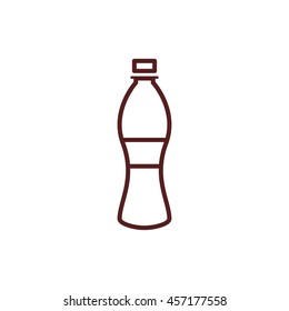 water bottle line icon