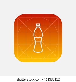 water bottle line icon