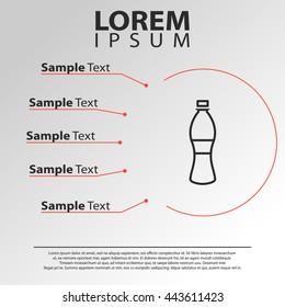 water bottle line icon. water bottle infographics template