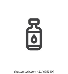 Water bottle line icon. linear style sign for mobile concept and web design. Bottle of water outline vector icon. Symbol, logo illustration. Vector graphics