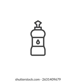 Water Bottle line icon. linear style sign for mobile concept and web design. Travel water bottle outline vector icon. Symbol, logo illustration. Vector graphics