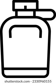 Water Bottle Line Icon - Single Icon, Vector