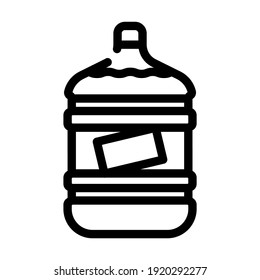 water bottle line icon vector. water bottle sign. isolated contour symbol black illustration