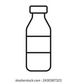water bottle line icon. vector illustration.