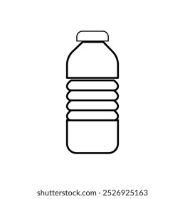 Vector de icono de línea de botella de agua