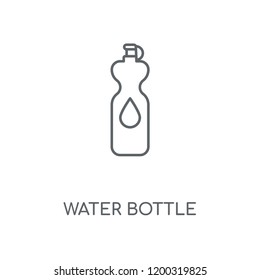 Water bottle linear icon. Water bottle concept stroke symbol design. Thin graphic elements vector illustration, outline pattern on a white background, eps 10.