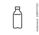 Water bottle, linear icon. Line with editable stroke