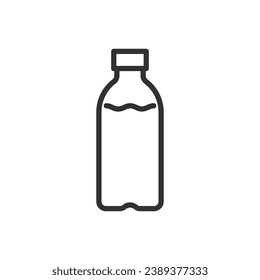 Water bottle, linear icon. Line with editable stroke