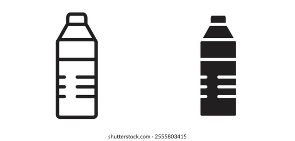Water bottle liner icon vector set.