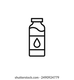 Water bottle logo sign vector outline