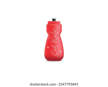 Water bottle and metal texture for cap with transparent background. Water Bottle with Metal Cap Texture, Transparent Background Design