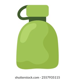 water bottle military equipment isolated