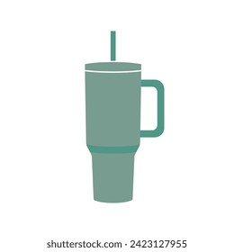 Water Bottle Mug, Water Bottle Vector, Trendy Bottle, Tumbler Icon, Coffee Tumbler, Bottle Vector Illustration